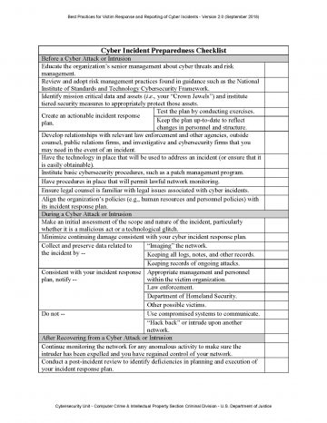 preparedness checklist